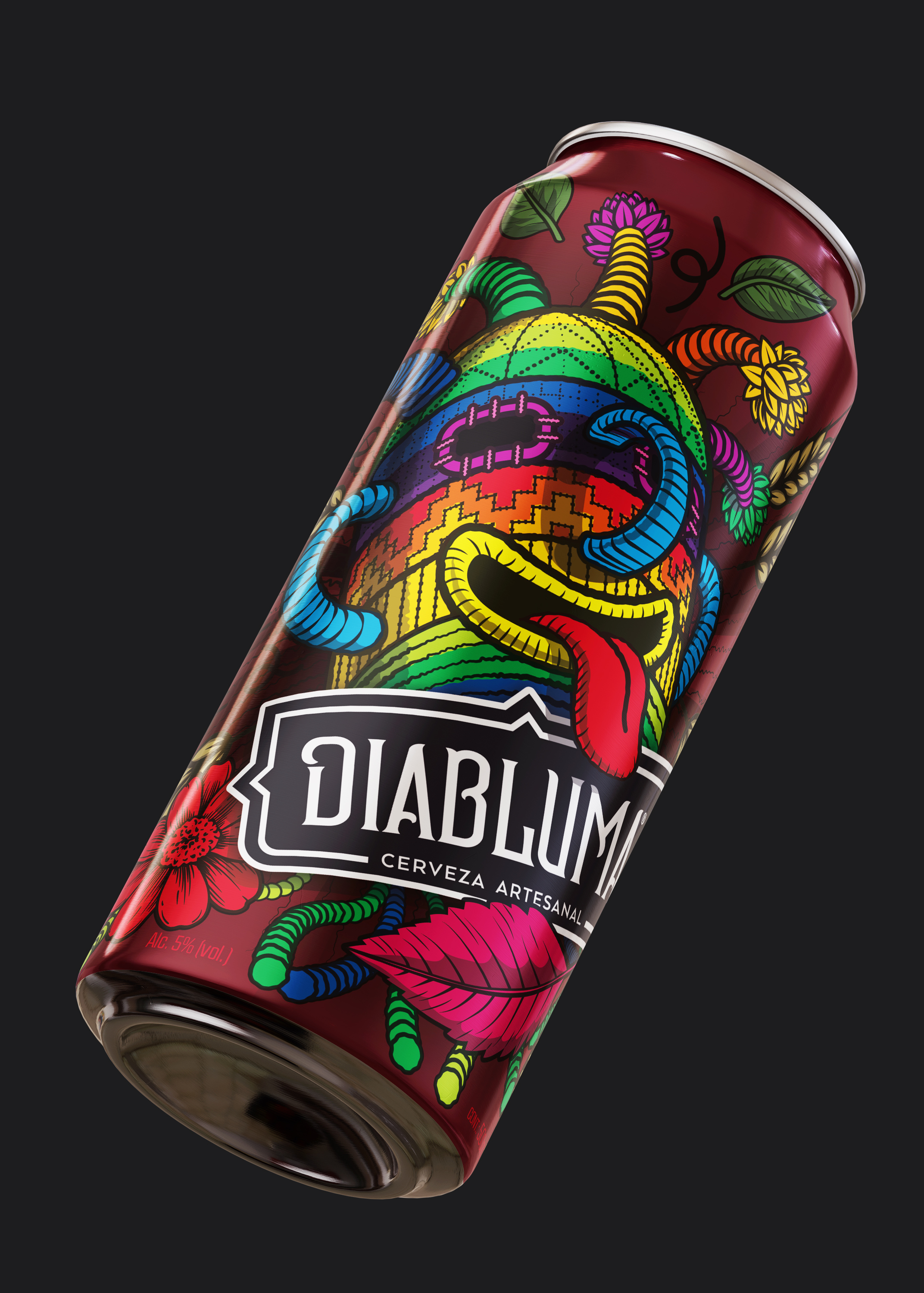 Cerveza artesanal Diabluma packaging etiquetas Ecuador Telmo Cuenca Studio