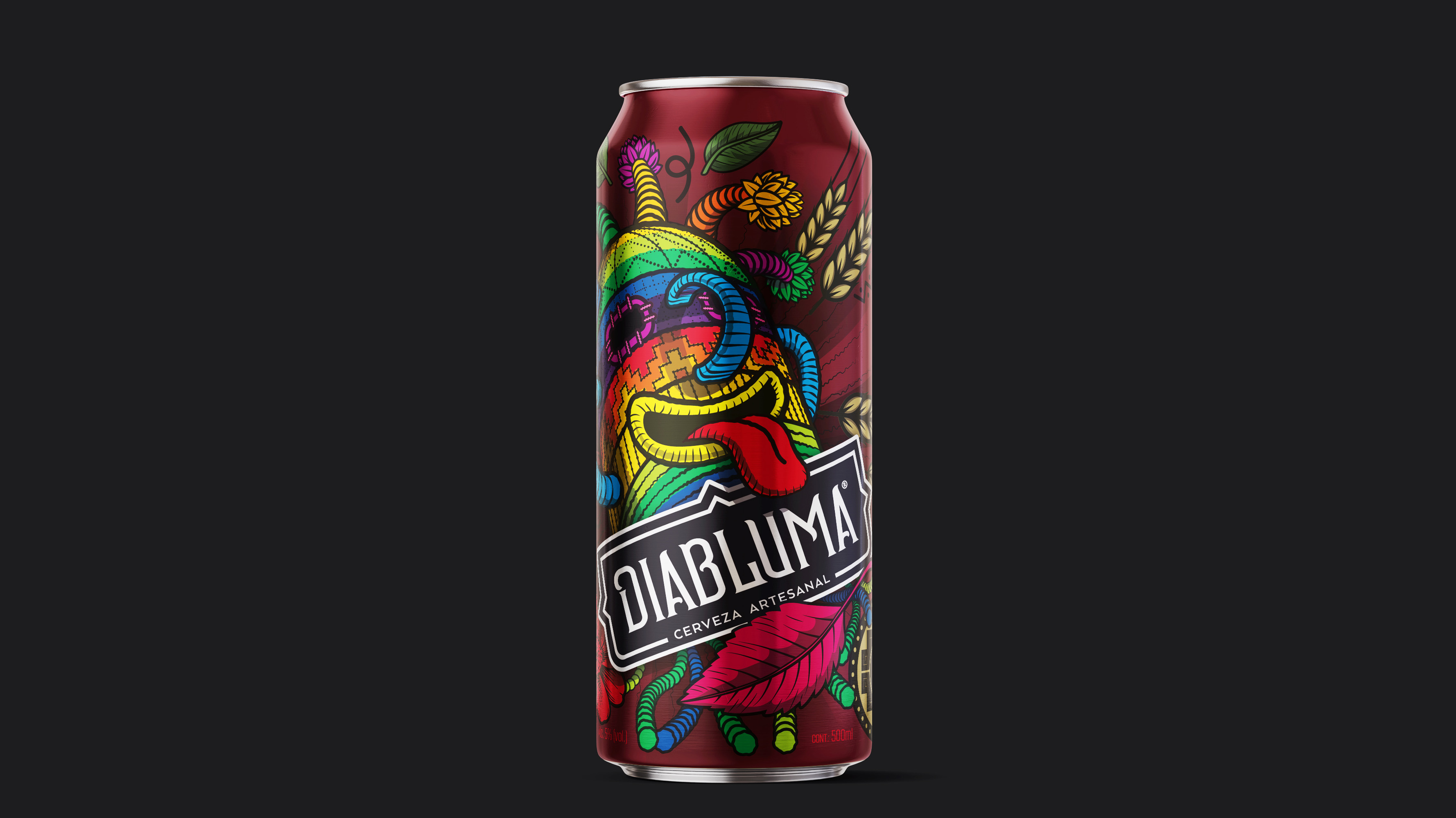 Cerveza artesanal Diabluma packaging etiquetas Ecuador Telmo Cuenca Studio