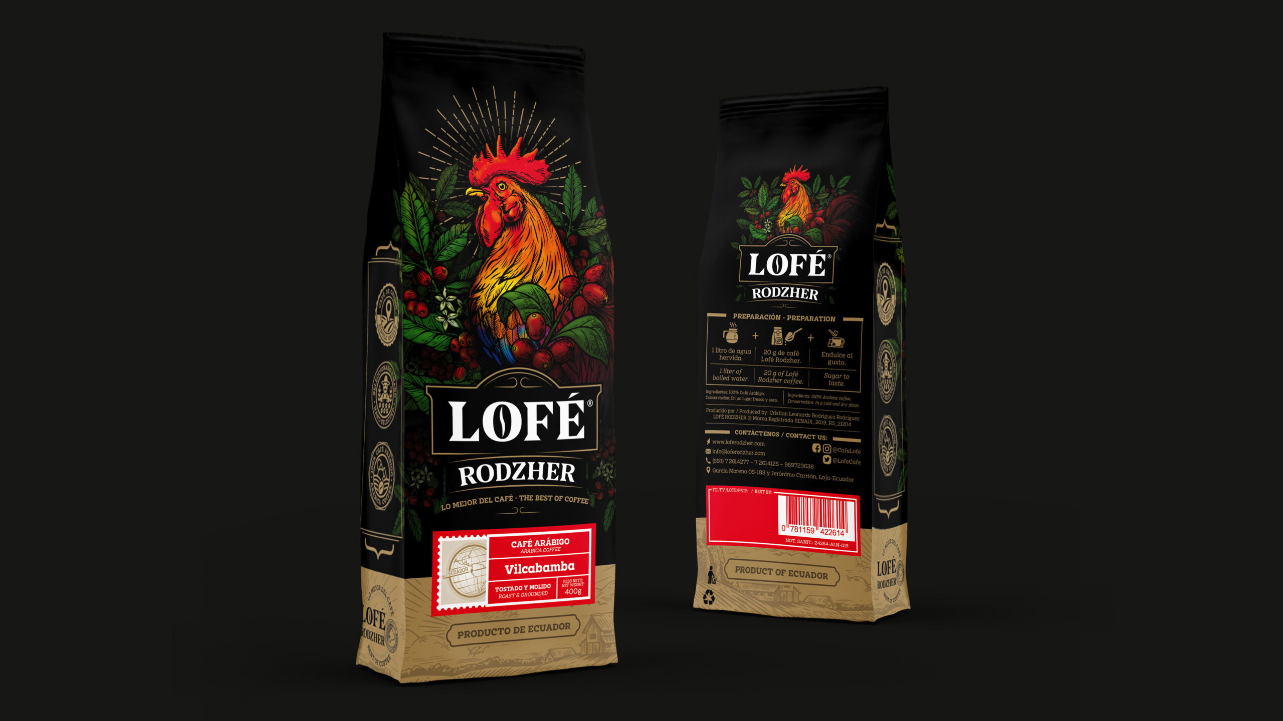 Empaques Café Ecuador Coffee Packaging Diseño