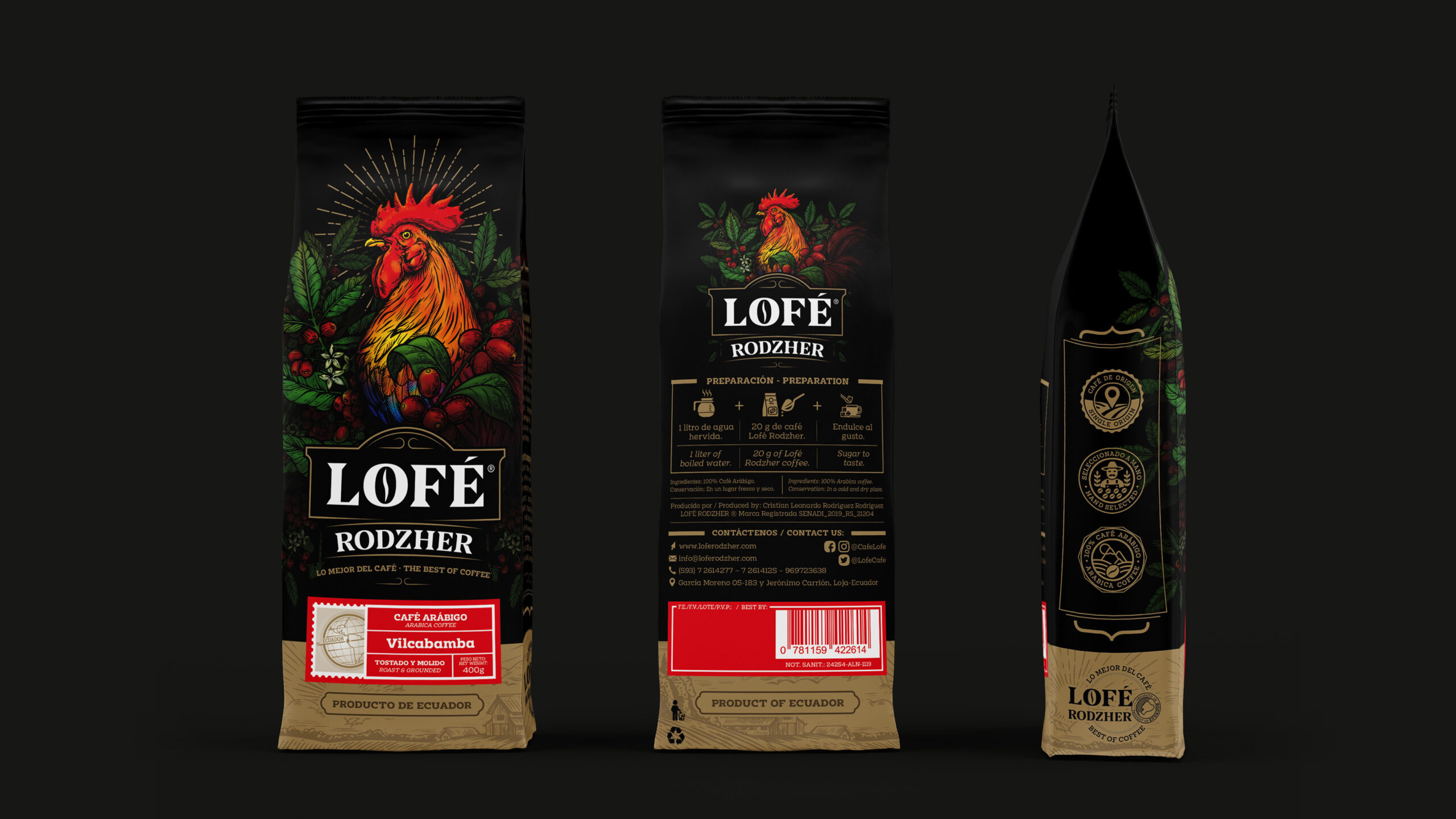 Empaques Café Ecuador Coffee Packaging Diseño