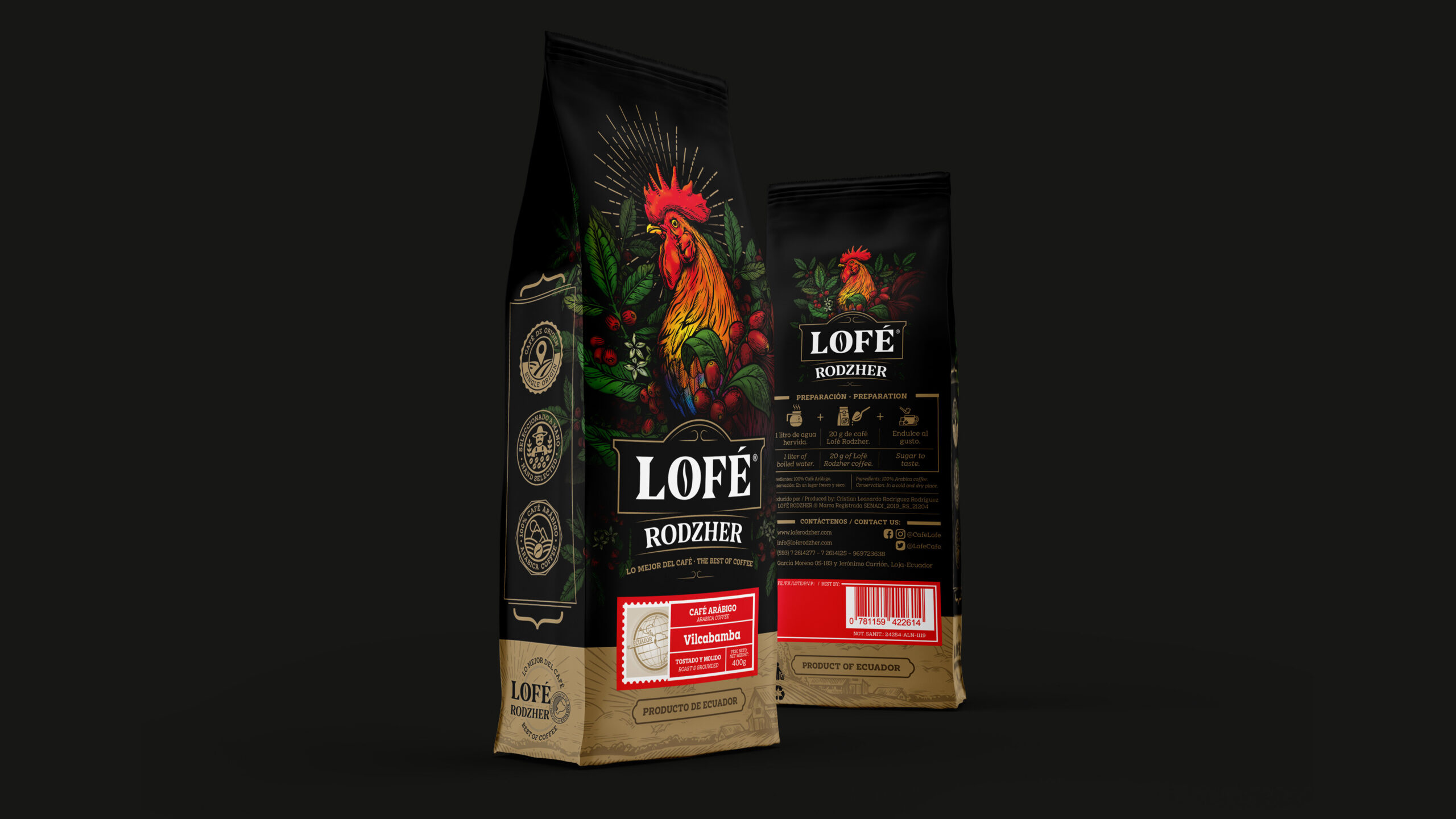Empaques Café Ecuador Coffee Packaging Diseño