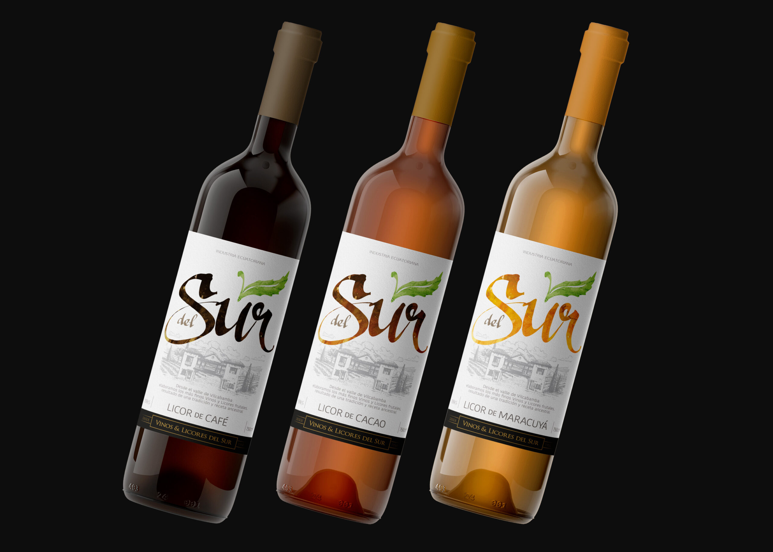 Packaging Etiquetas para licores y vinos Ecuador Telmo Cuenca Studio