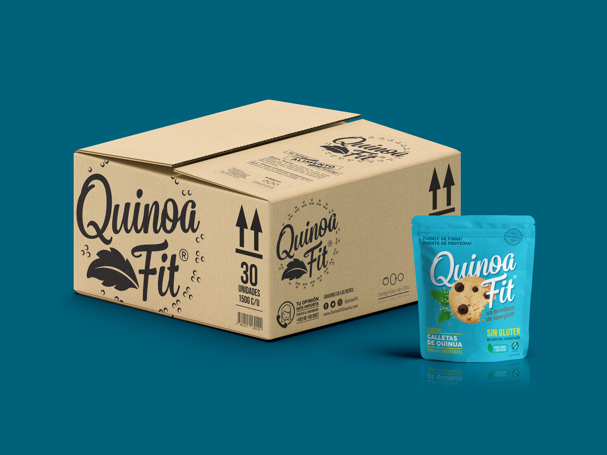 Diseño empaque snack galletas Ecuador packaging cookies
