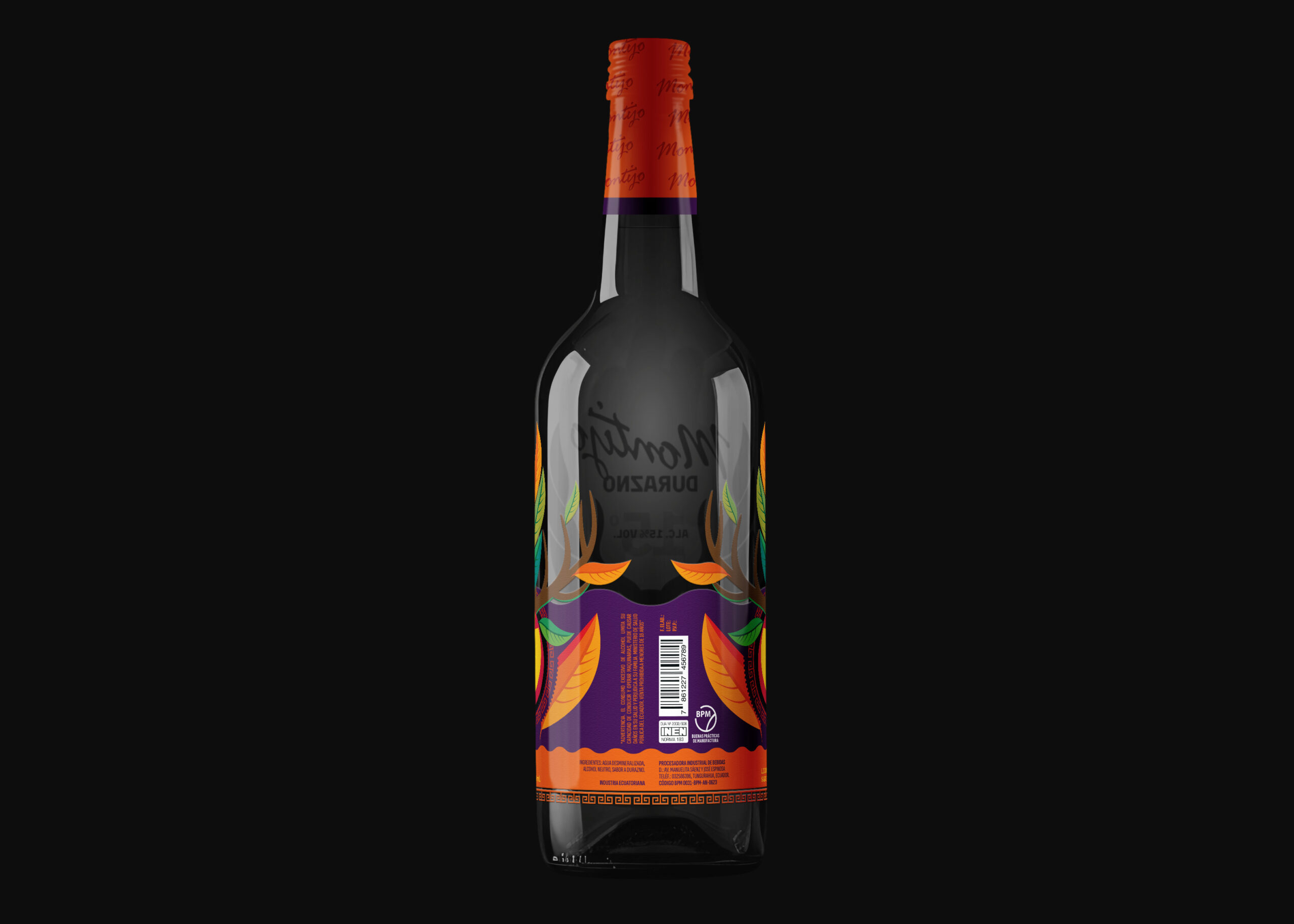 Diseño etiqueta empaque licor Ecuador spirits packaging design